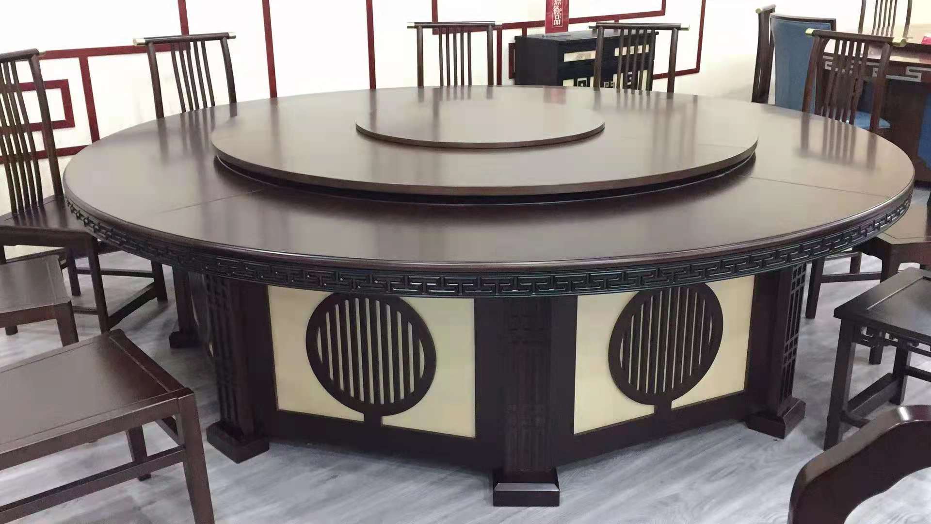 新中式電動餐桌